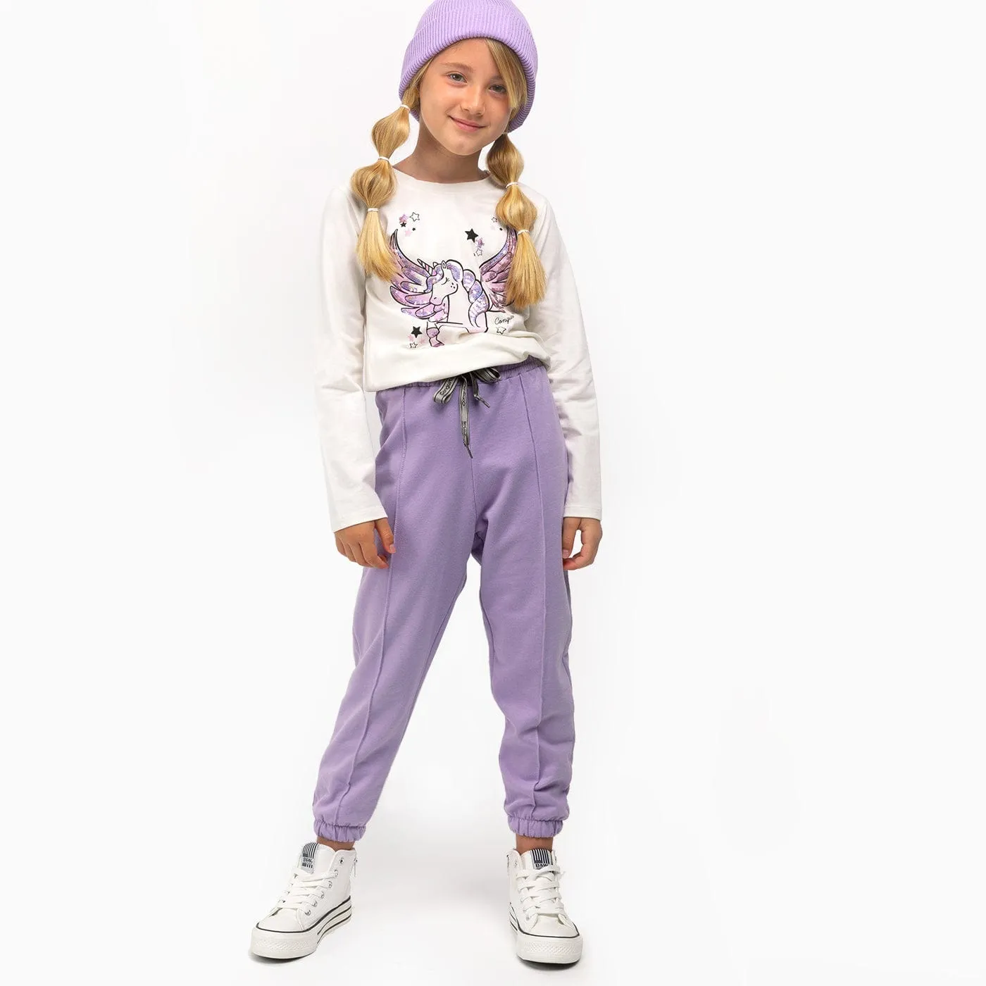 Girl's Mauve Joggers