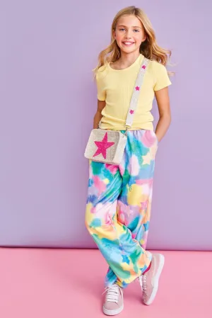 girls stars plush pants