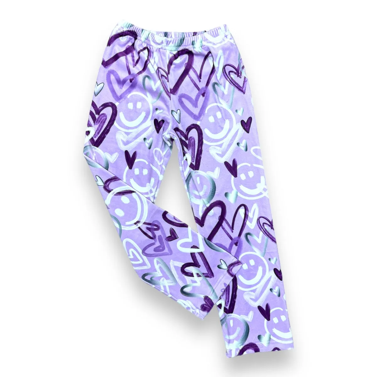 Graffiti Love Smiles Fuzzy Pants