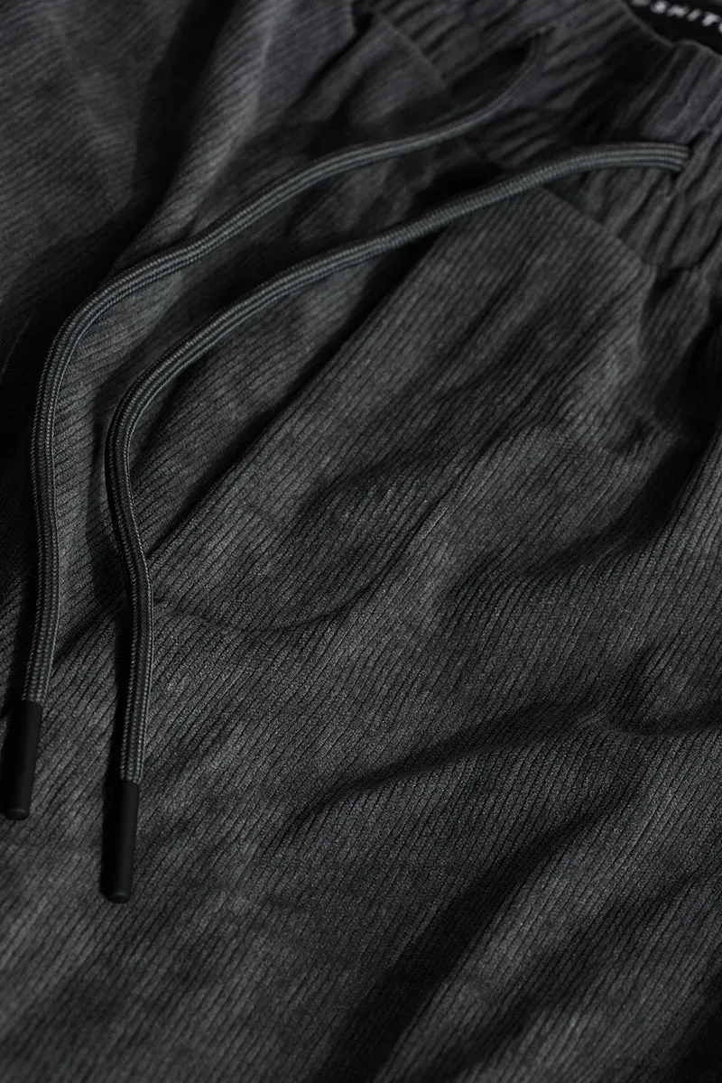 Grey Relaxed Fit Corduroy Cargo Pants