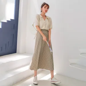 High Waist Print Easy Wear Skirt
