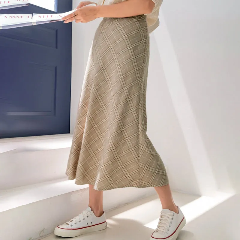 High Waist Print Easy Wear Skirt