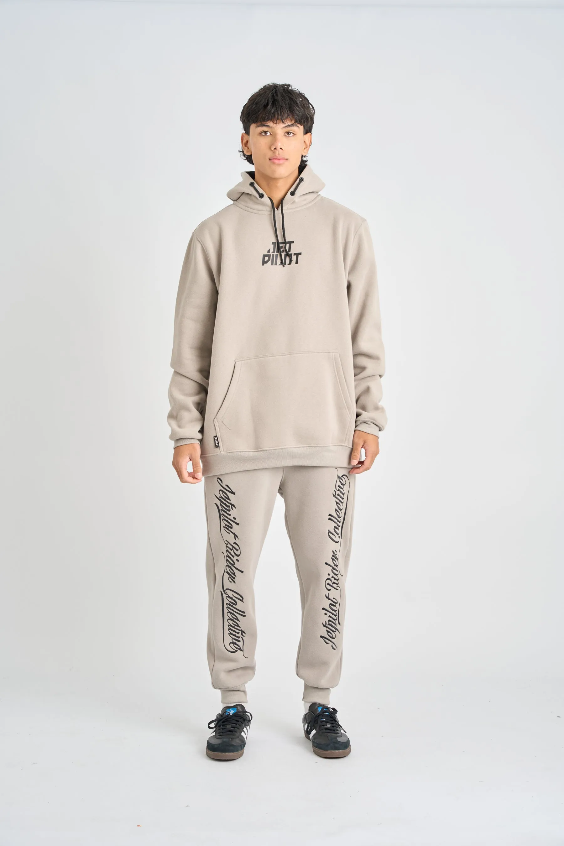 Jetpilot Dark Script Track Pant - Storm