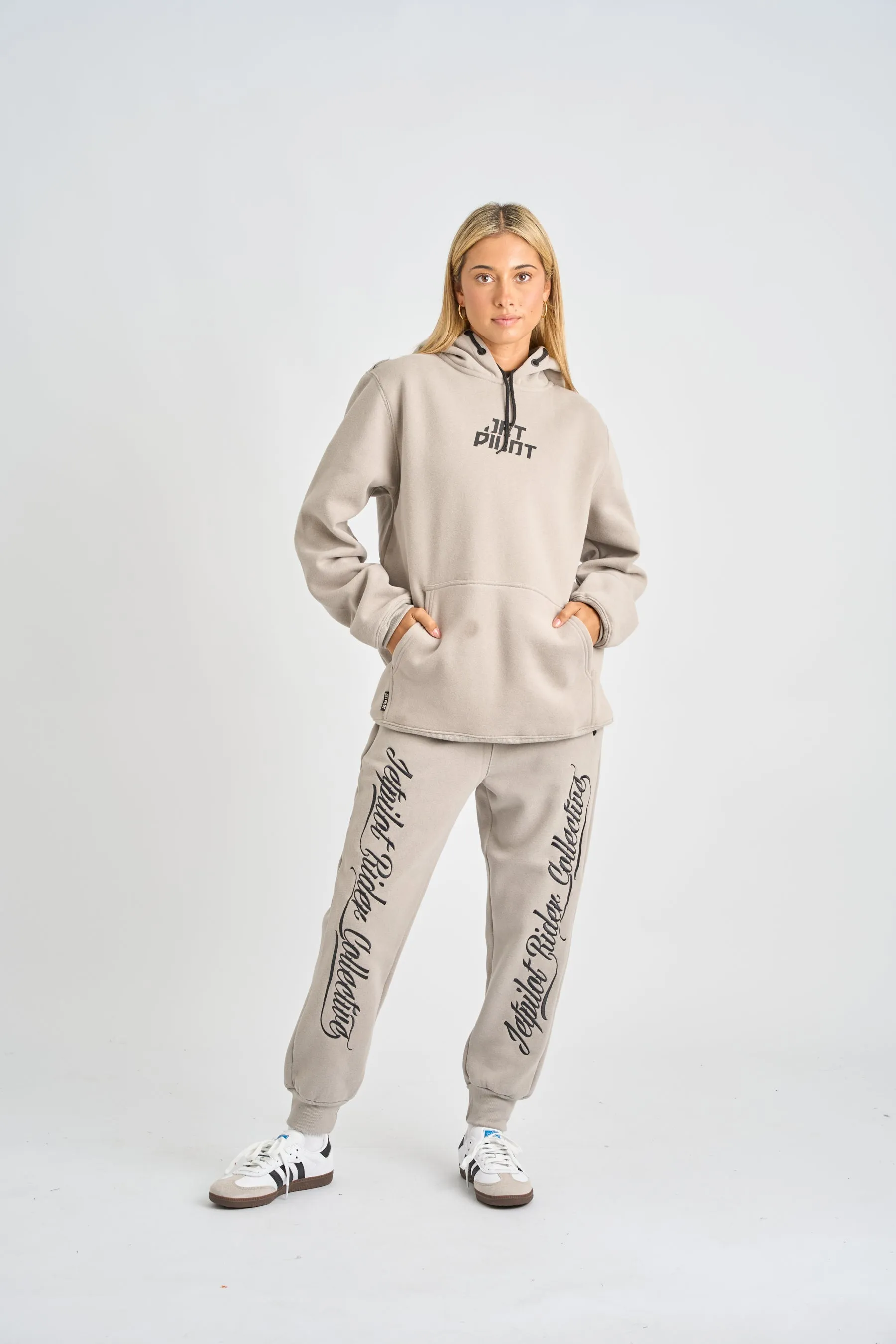Jetpilot Dark Script Track Pant - Storm