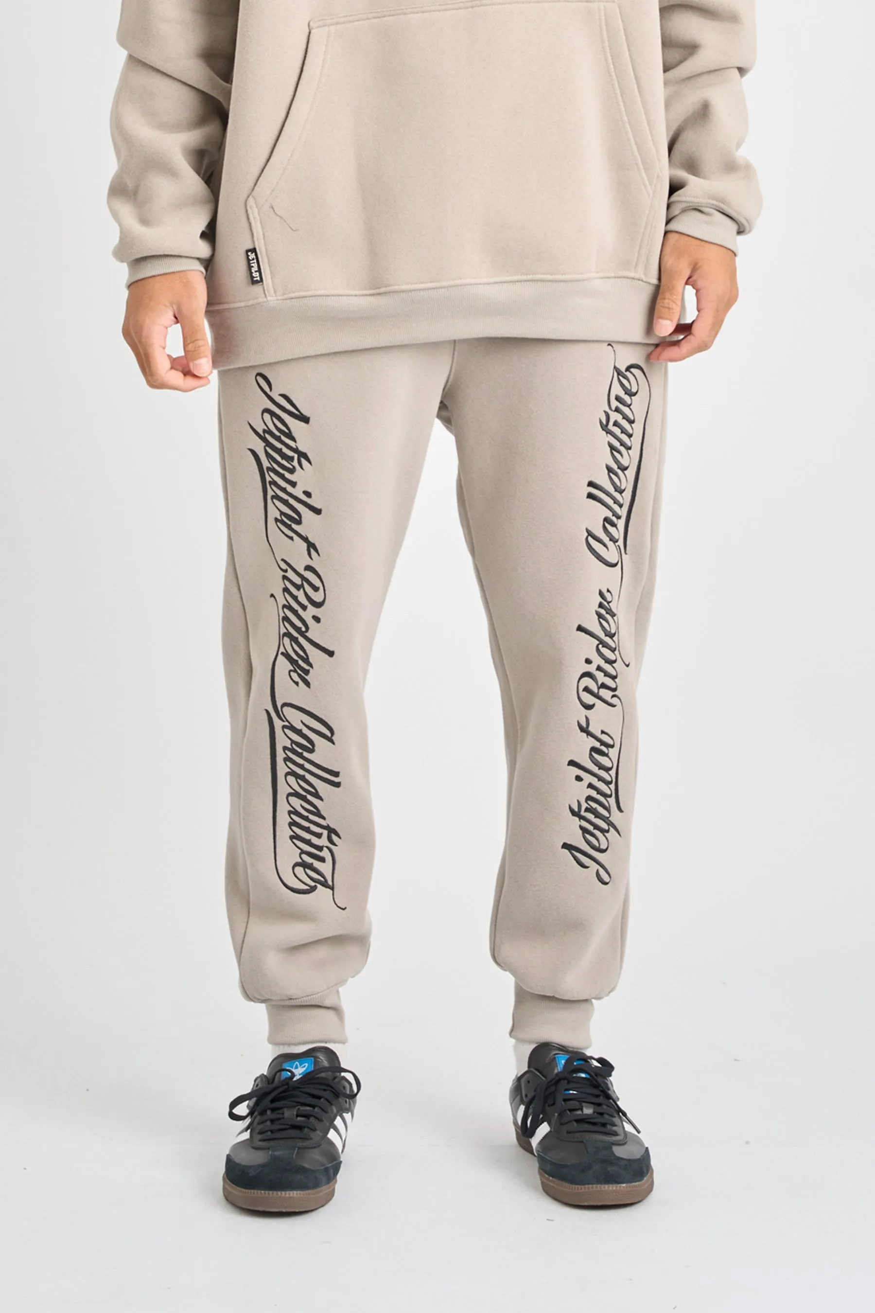 Jetpilot Dark Script Track Pant - Storm