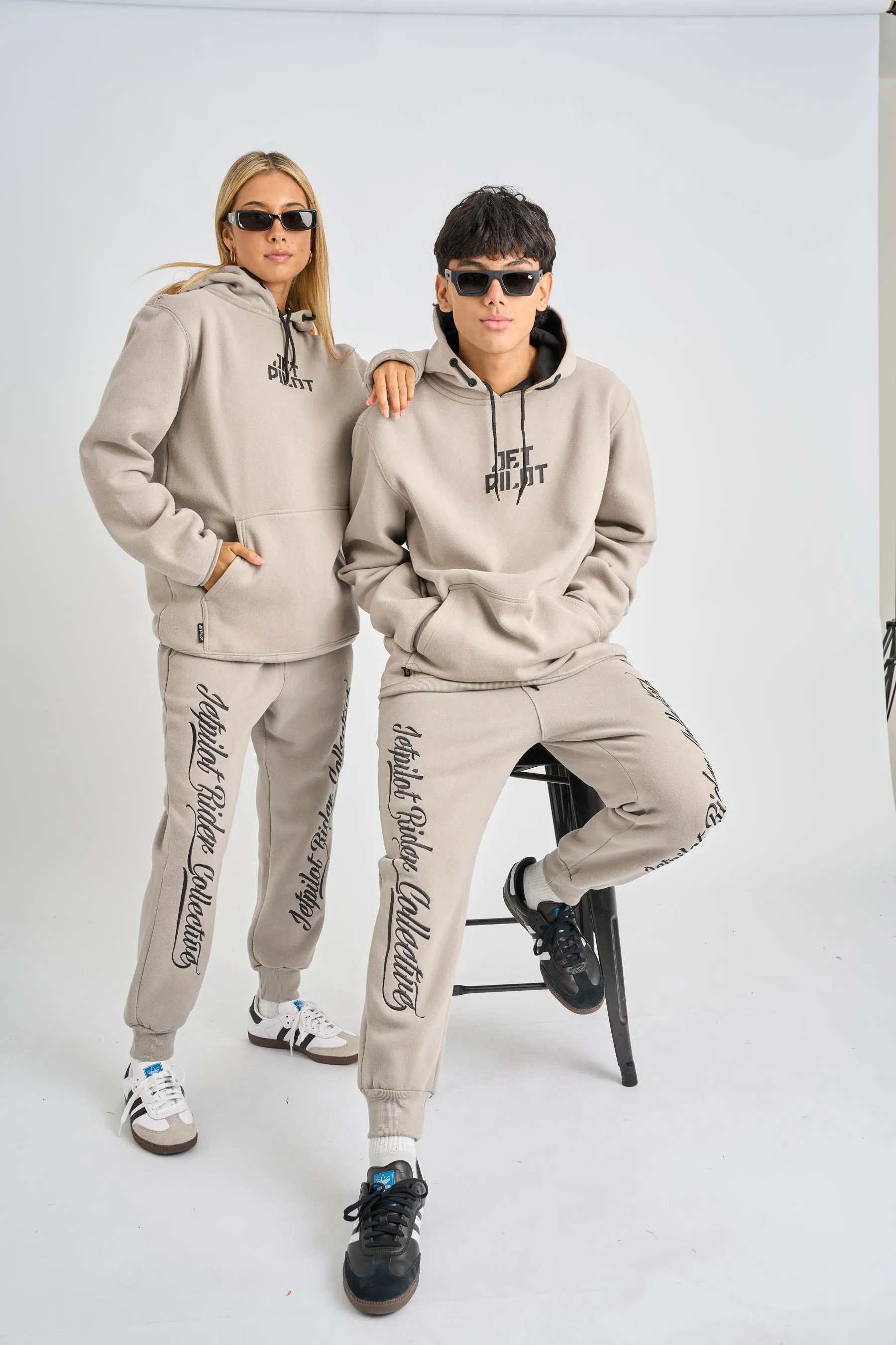 Jetpilot Dark Script Track Pant - Storm