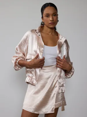 Liquid Shine Bomber Jacket