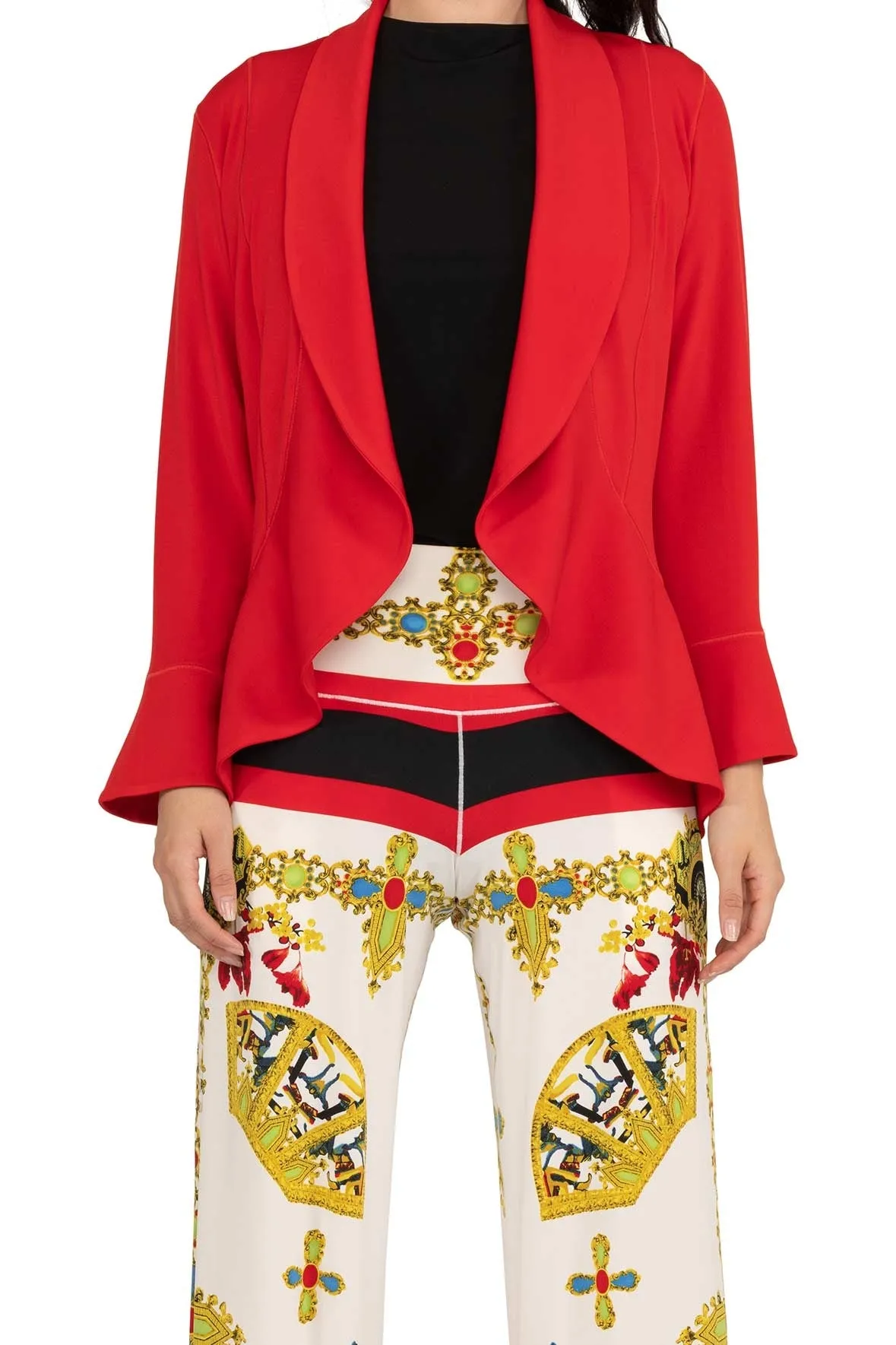 Long Back DBL Round Jacket Solid