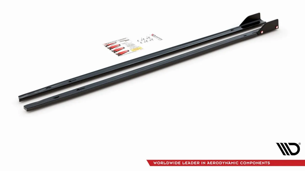 Maxton Design - SIDE SKIRTS DIFFUSERS V.2   FLAPS VOLKSWAGEN GOLF GTI / GTE / GTI CLUBSPORT / R-LINE MK8