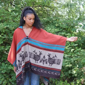 Native Northwest Ancestral Spirits Hooded Fashion Wrap
