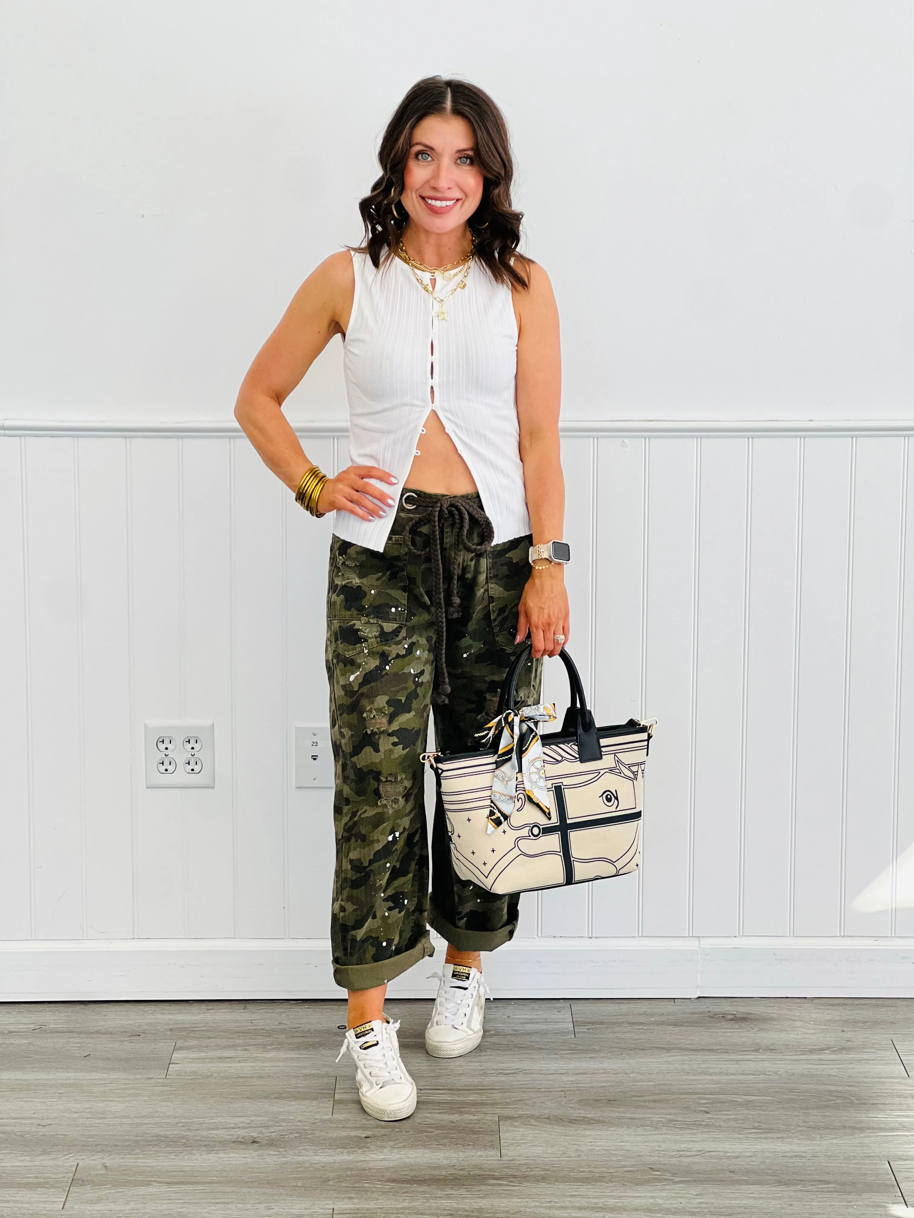 Oli & Hali Distressed Camo Pants (Reg.)-2 Colors