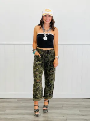 Oli & Hali Distressed Camo Pants (Reg.)-2 Colors