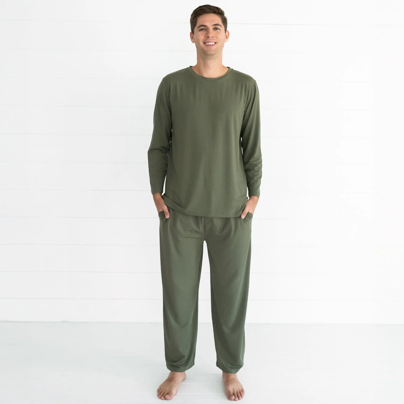 Olive Cozy Men's Pajama Pants