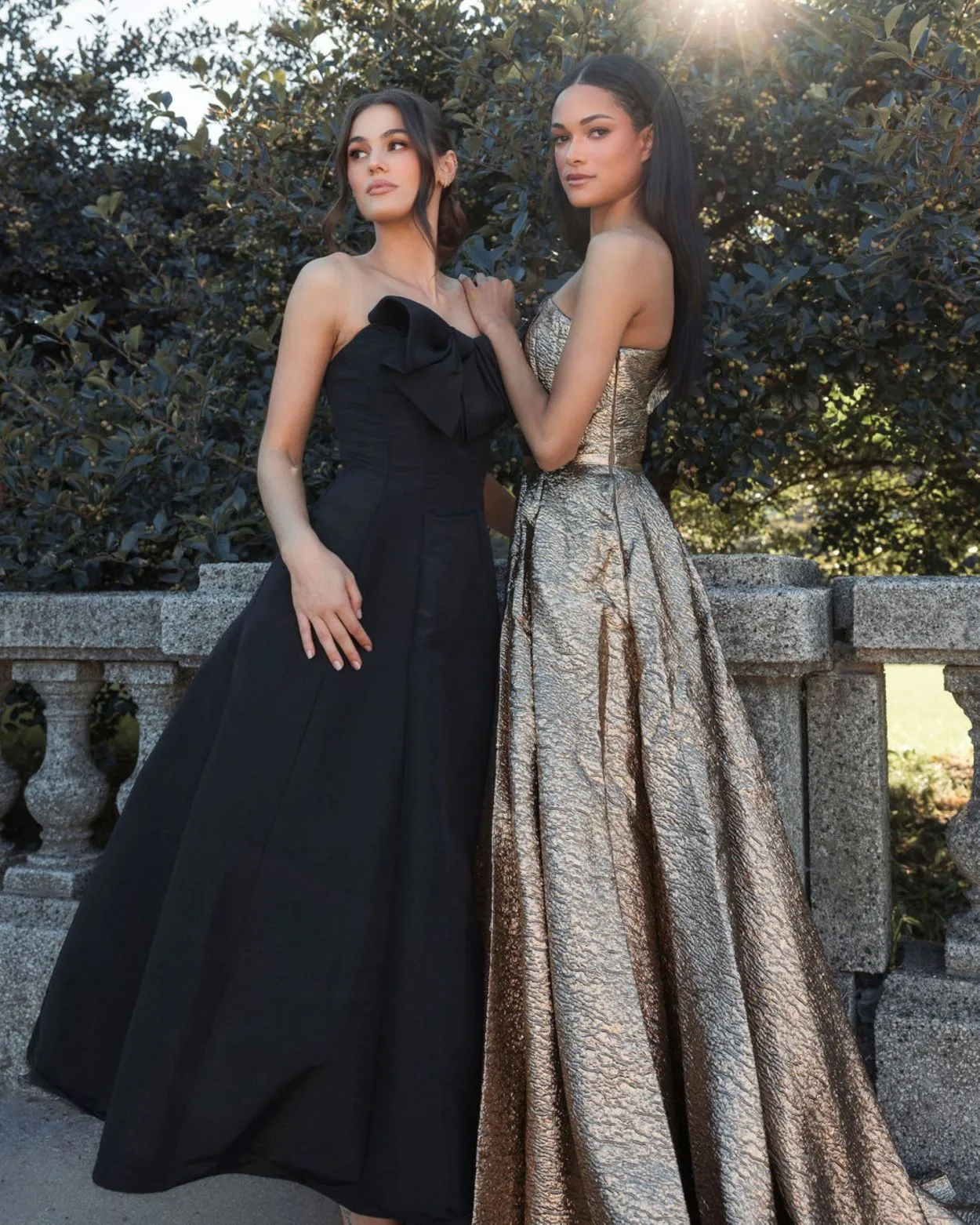 One shoulder metallic ballgown - Midnight