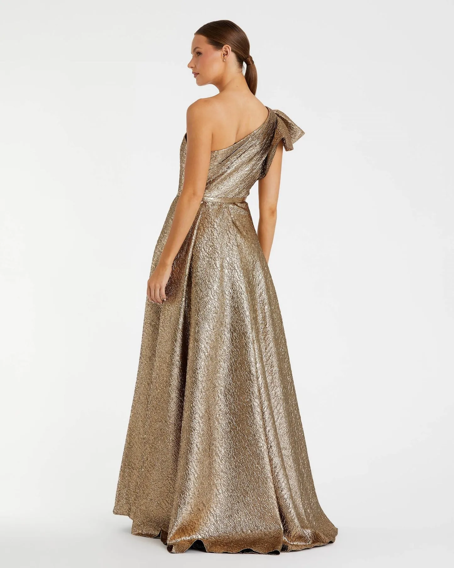 One shoulder metallic ballgown - Midnight