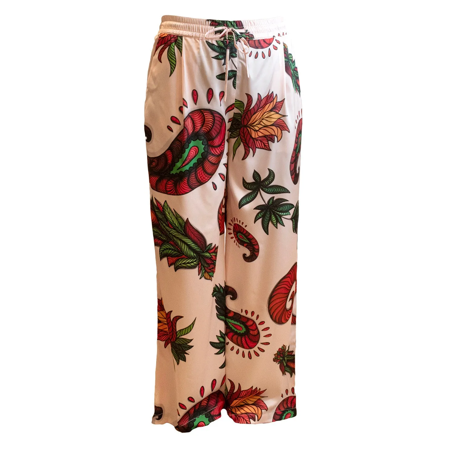 Paisley Satin Sahara Trousers