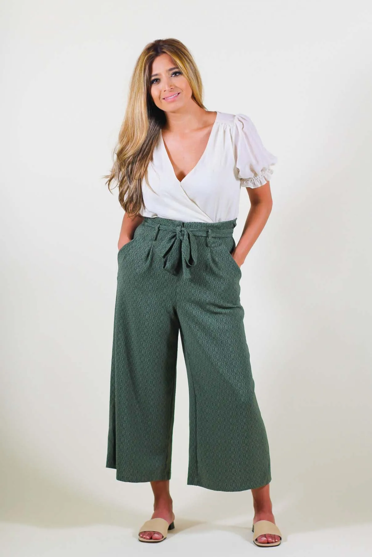 Paperbag Wide-leg Pants