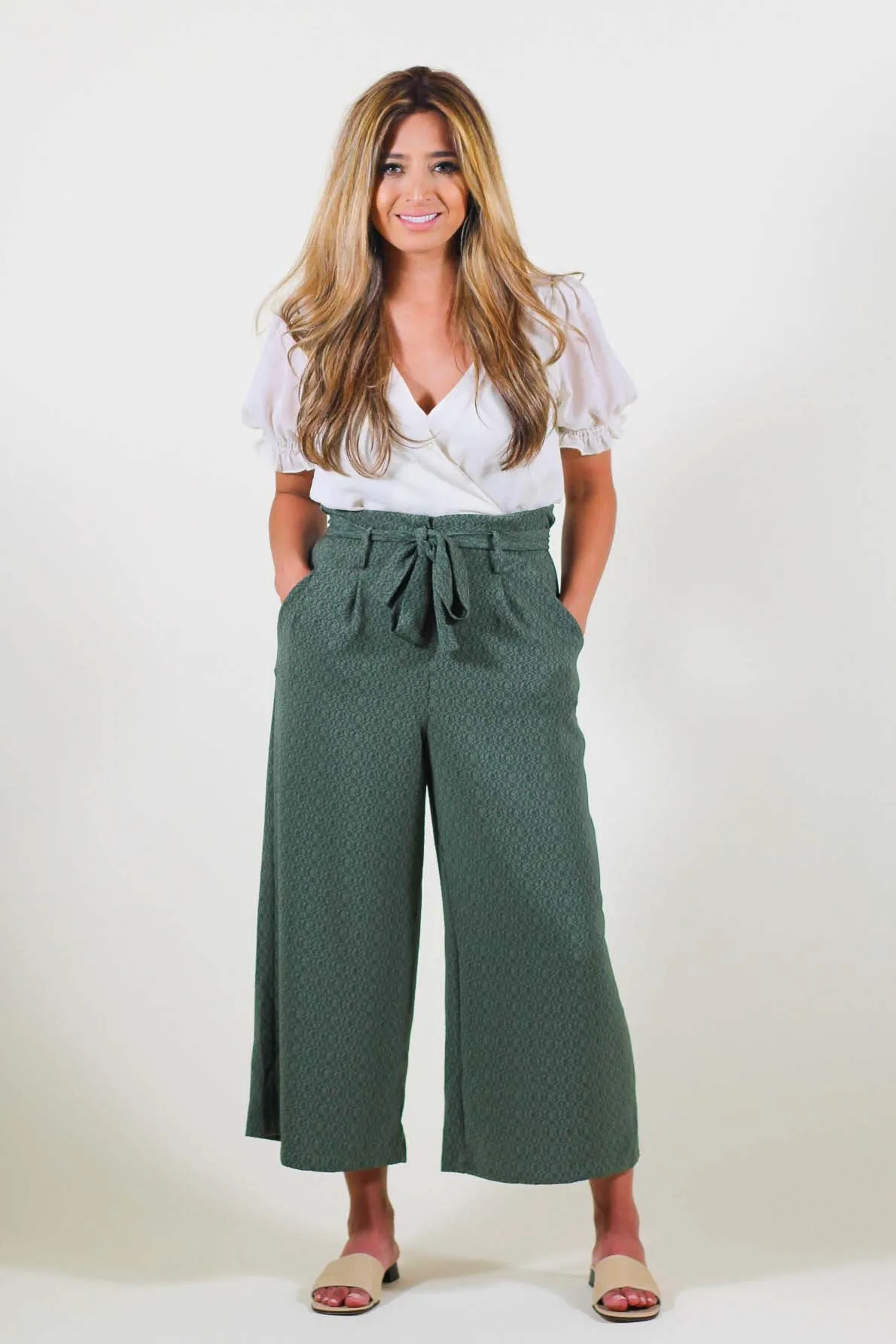Paperbag Wide-leg Pants