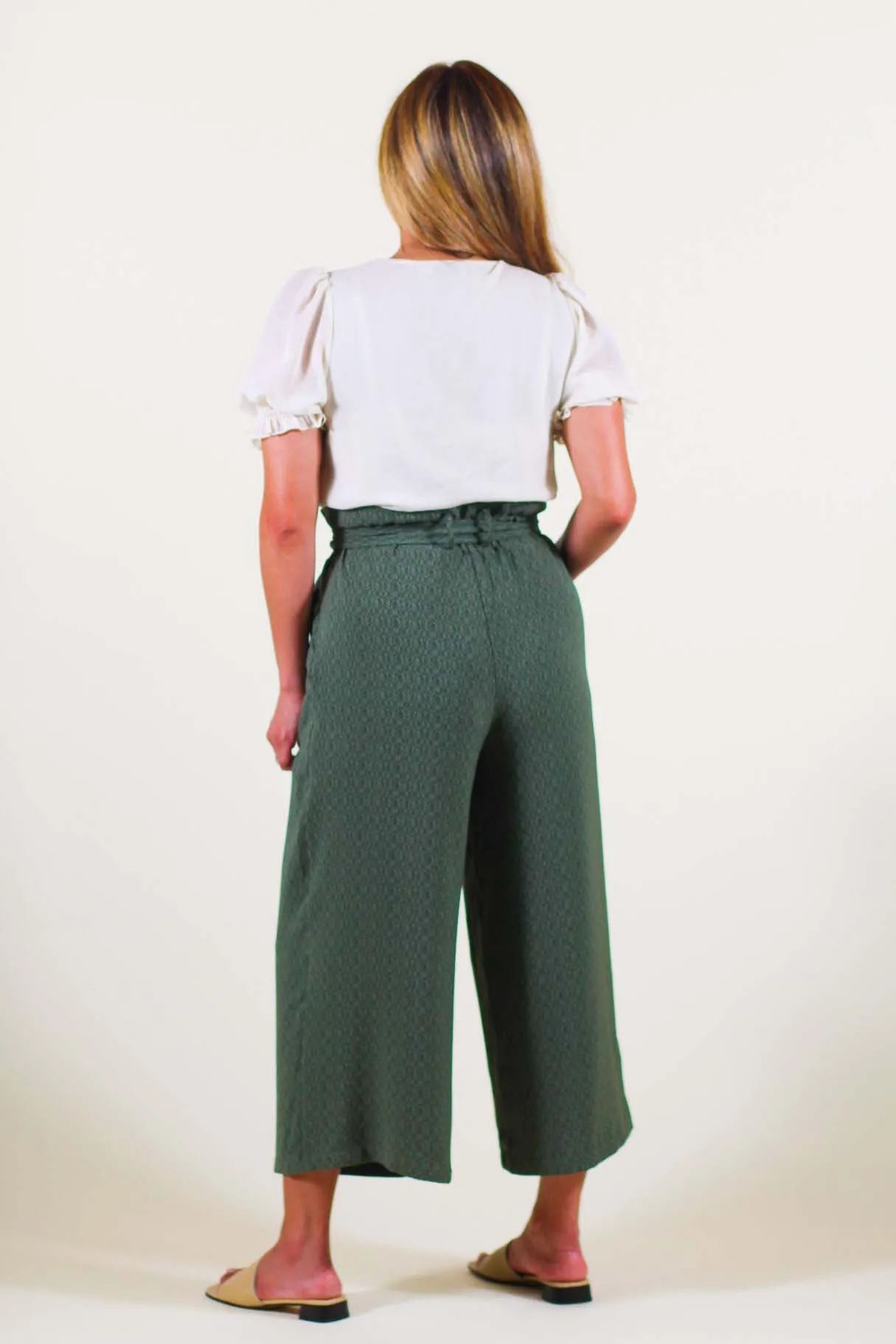 Paperbag Wide-leg Pants