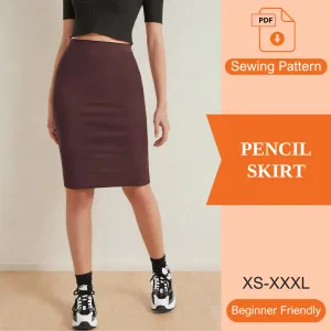 Pencil Skirt PDF Sewing Pattern