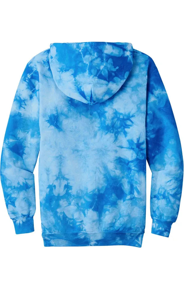 Port & Company Crystal Tie-Dye Pullover Hoodie - Sky Blue
