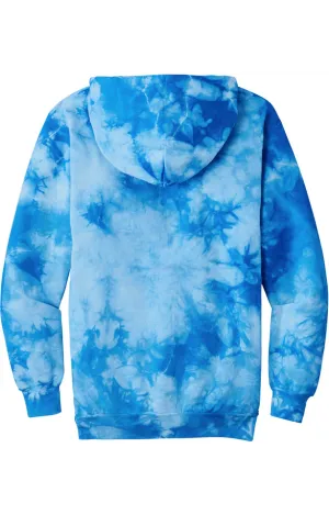 Port & Company Crystal Tie-Dye Pullover Hoodie - Sky Blue