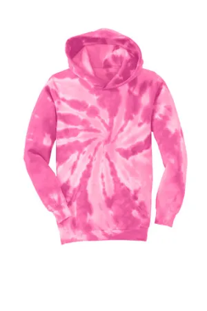 Port & Company Youth Tie-Dye Pullover Hooded Sweatshirt - Pink