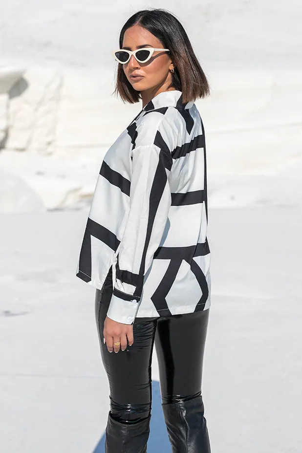 Queencii  Asia Shirt Black & White