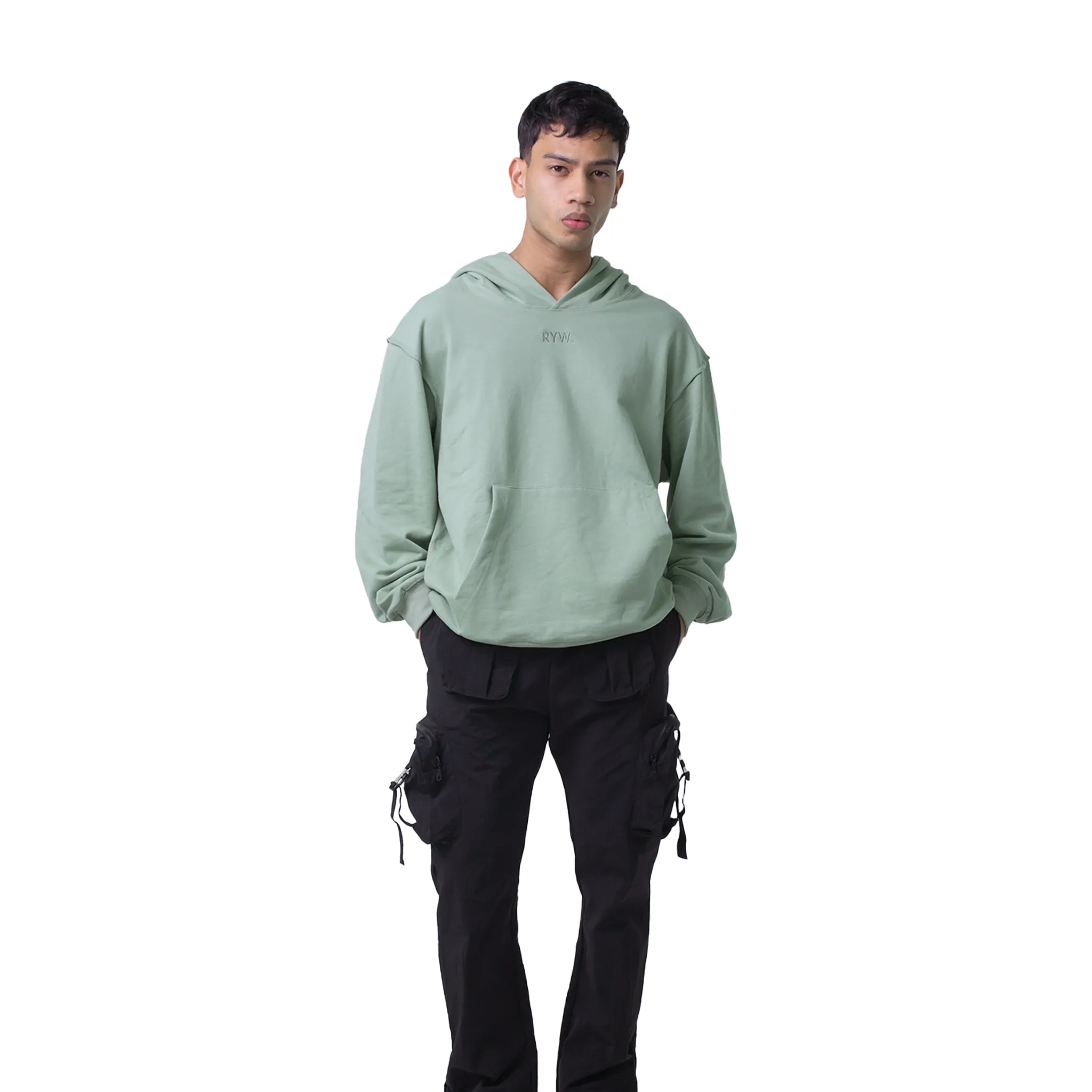 RYW. Flare Nylon Cargo Pants Black (SS24)