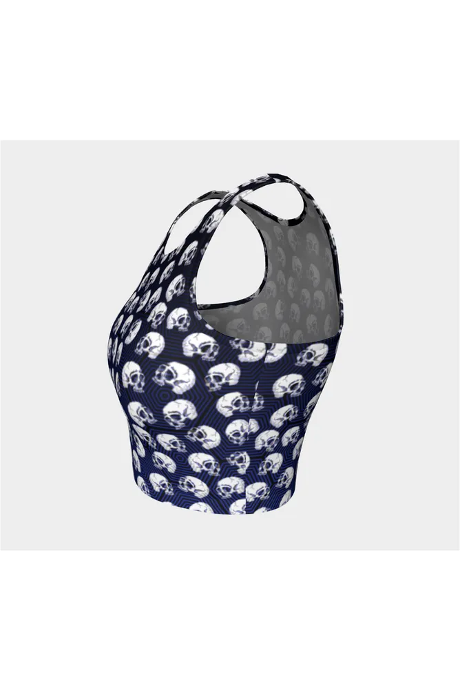 Skull Print Athletic Top