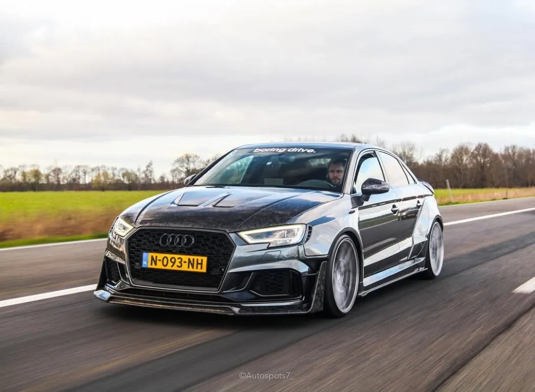 SPECTER PLUS Side Skirts for Audi RS3 8V.5 2018-2020 Carbon Fiber/FRP