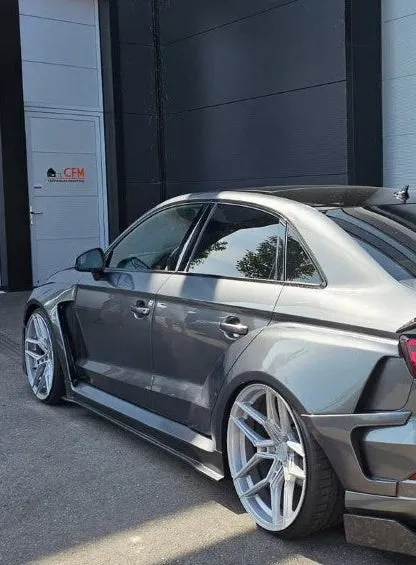 SPECTER PLUS Side Skirts for Audi RS3 8V.5 2018-2020 Carbon Fiber/FRP