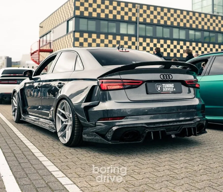 SPECTER PLUS Side Skirts for Audi RS3 8V.5 2018-2020 Carbon Fiber/FRP