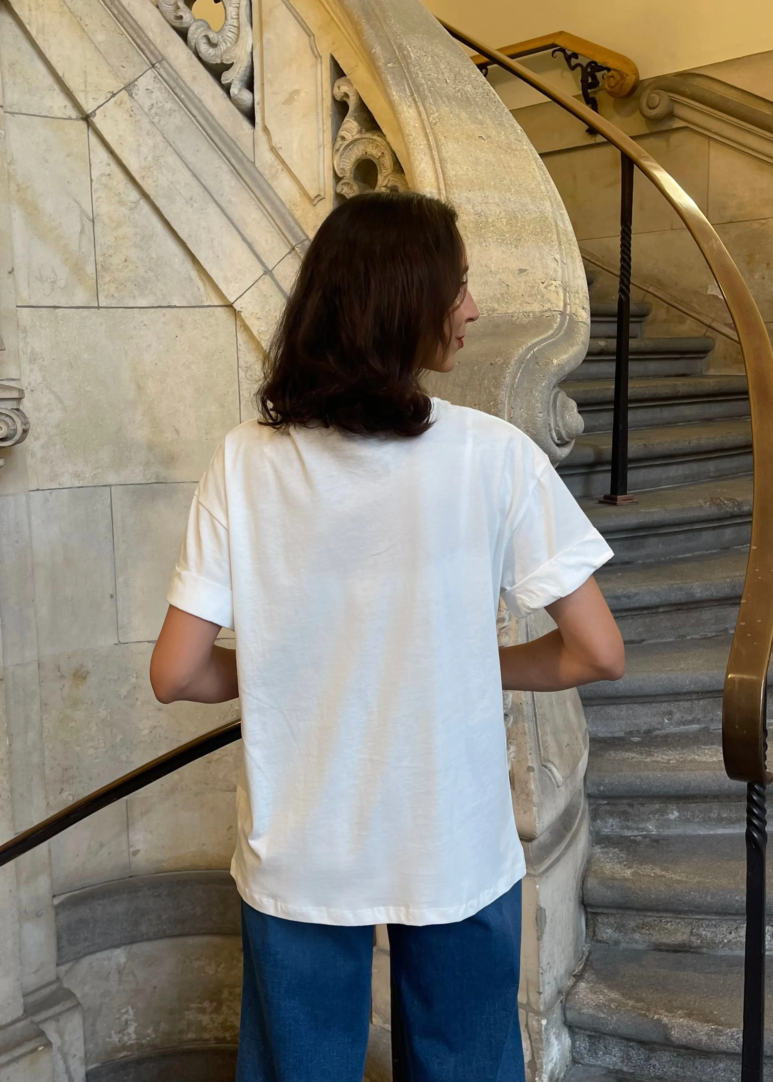 T-Shirt 'Fun is back' weiß