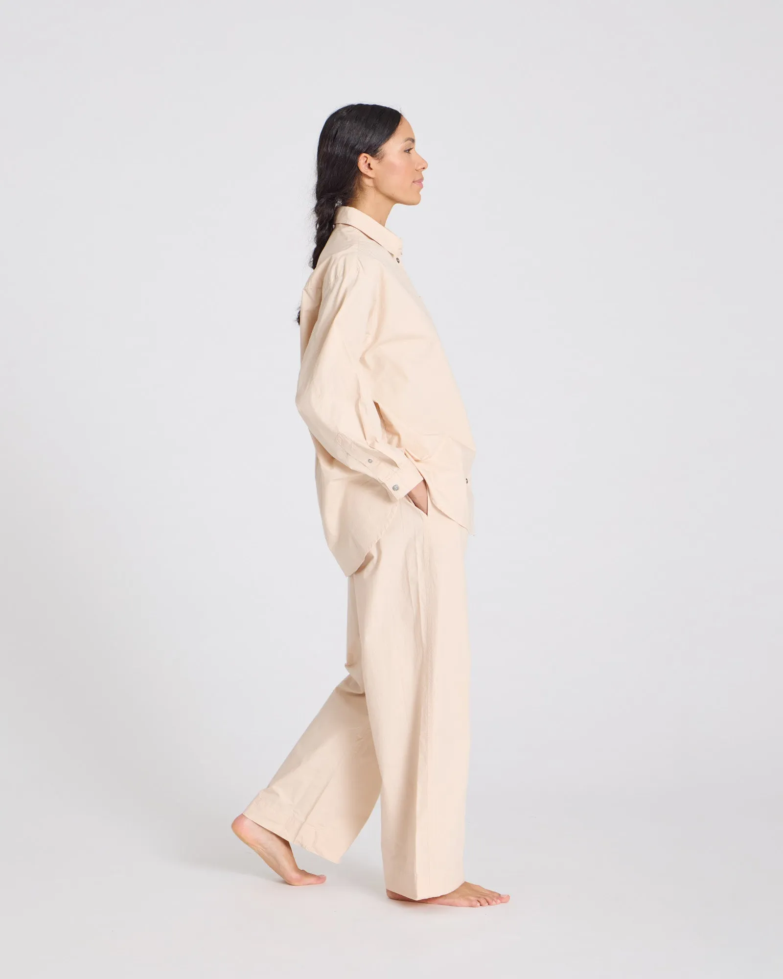 Thilde Pant Poplin GOTS 243975 - Smoke Gray