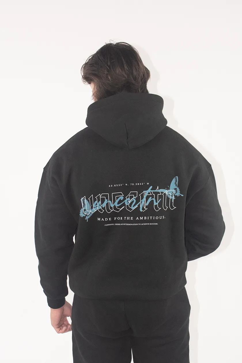 UC07 Resurgence Oversized Hoodie - Black/Blue