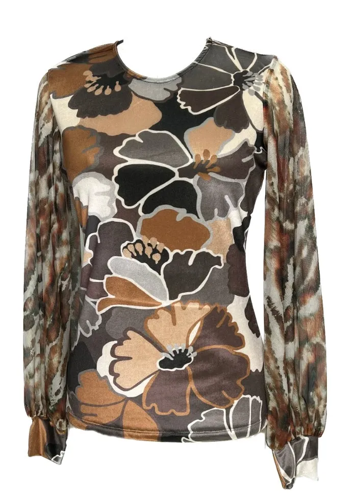 Velvet Flower Crew Top