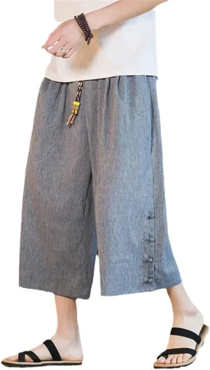 Xingfenly Japanese Men' Casual Wide-Legged Pants Harem Retro Street Sweatpants Loose Jogging