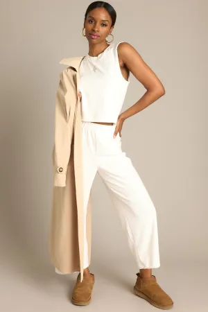 Z-Supply Beachy Rib Cloud Dancer Terry Pants